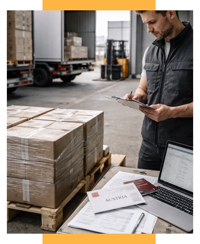 Доставка в Австрию от 70655 р. Логистика и экспорт СетСервис-Трд